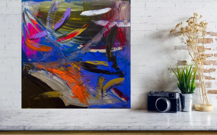 Michael Thomas You Feel Me? - 36"W X 36”H Original Art 1 Michael Thomas You Feel Me? - 36"W X 36”H Original Art