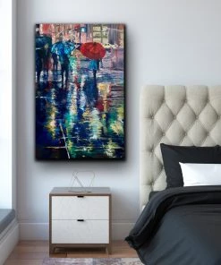 Ishra Mohaymen Girl In A Rush - 24”W X 36”H Original Art