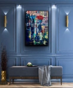 Ishra Mohaymen Girl In A Rush - 24”W X 36”H Original Art