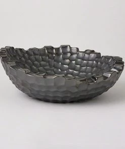 Global Views Random Grid Bowl - Graphite Accessories
