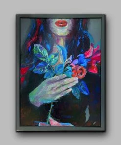 Ishra Mohaymen This Rose Has Thorns - 18”W X 24”H Original Art