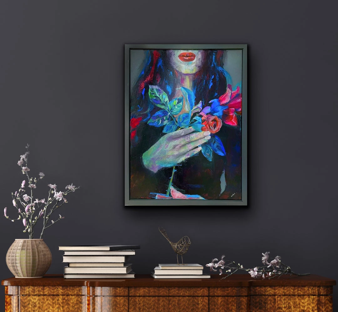 Ishra Mohaymen This Rose Has Thorns - 18”W X 24”H Original Art 3 Ishra Mohaymen This Rose Has Thorns - 18”W X 24”H Original Art